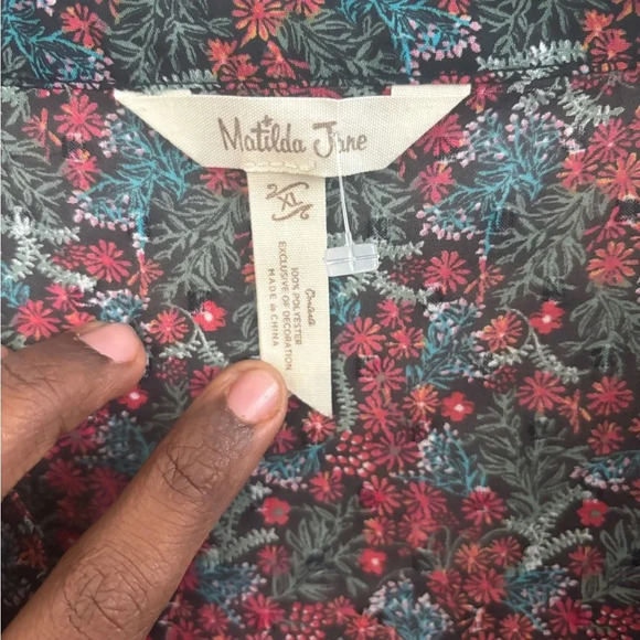 Matilda Jane Tunic Blouse Gypsy Sz XL Carol boho Floral Long Sleeves Peasant Top - Picture 4 of 7